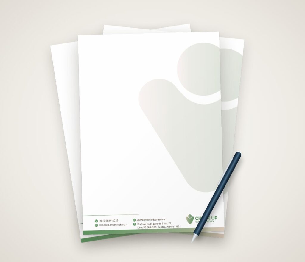Receituário A4 personalizado para clínica médica